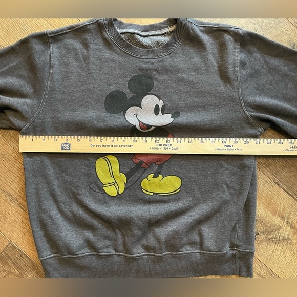 Mickey Mouse Gray Crewneck Long Sleeve Sweatershirt Women Large - Picture 7 of 7